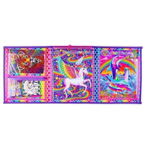 NWT Lisa Frank Coloring & Activity Set with Fold Out Storage Case + 600 Stickers - Picture 16 of 16
